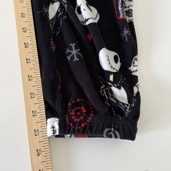 Disney Nightmare Before Christmas Lounge Pants 2X Black Fleece Jogger Pajamas - Picture 12 of 12